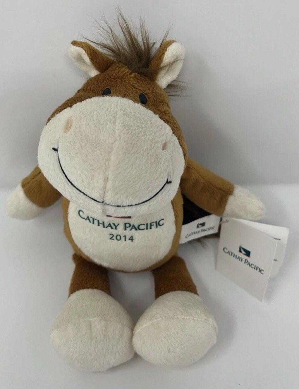 Cathay Pacific 2014 Year of the Donkey Plush Doll Stuffie Toy Rare GUC w/Tags
